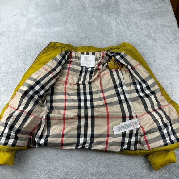 Burberry Yellow Down Puffer Jacket Girl’s Size 14 - Picture 7 of 13